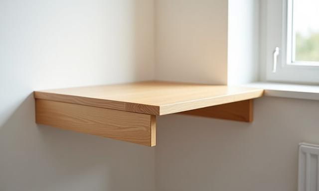 Minimalist floating hotel desk