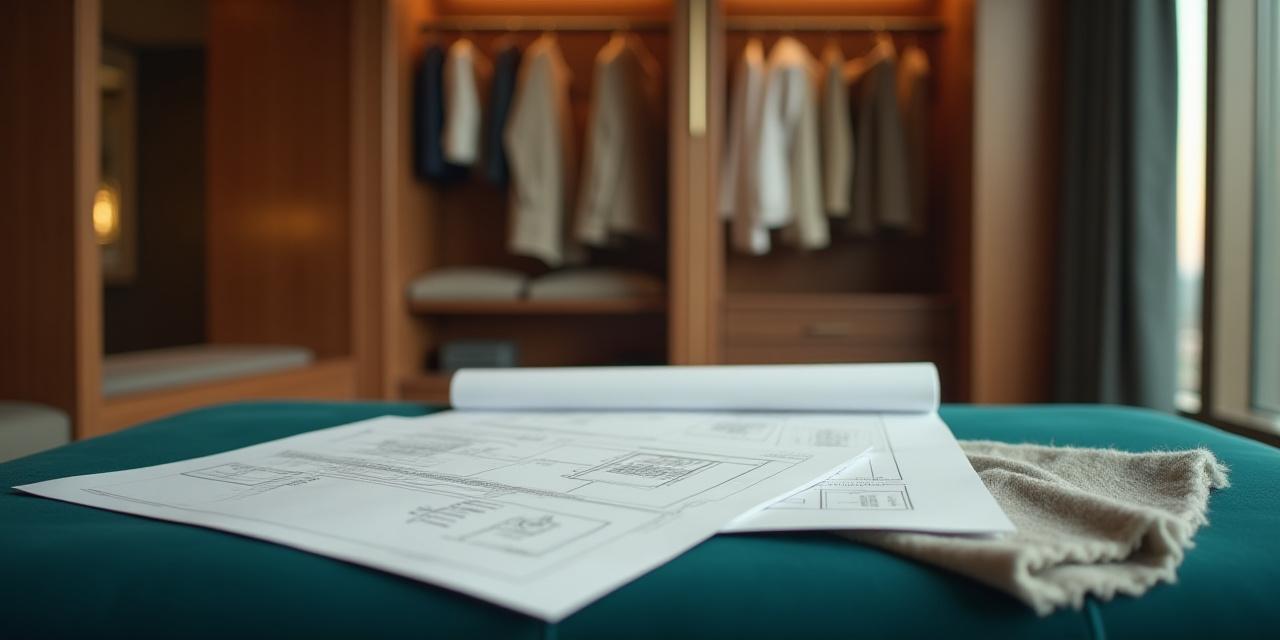 Hotel room design concept and sketches